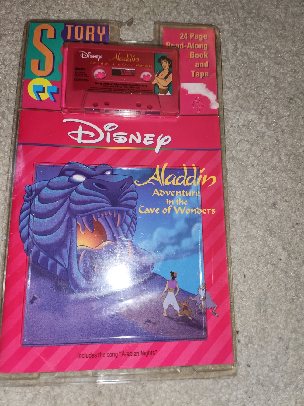 Disney Aladdin Adventure in the Cave of Wonders Read-Along Cassette - Pink